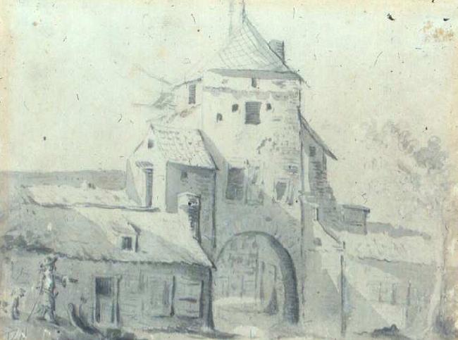 Gerard ter Borch the Younger Luttekepoort vanuit de stad gezien. Techniek, afmetingen en verblijfplaats onbekend oil painting image